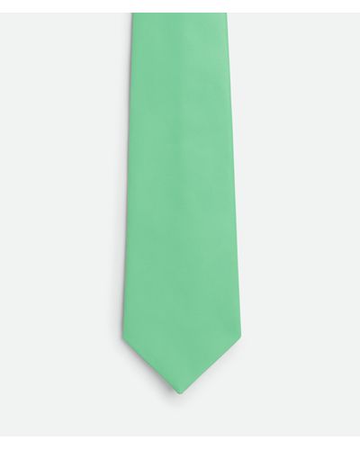 Bottega Veneta Leather Tie - Green