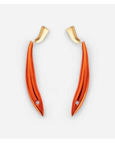 Bottega Veneta Sardine Earrings - Red