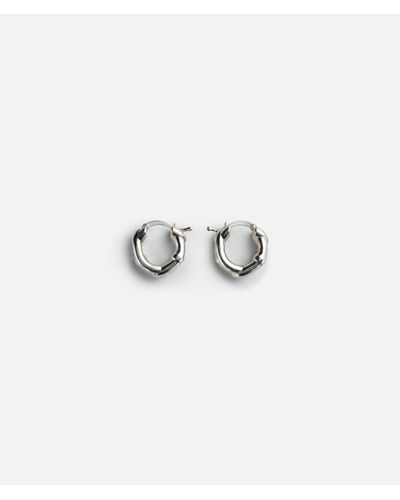 Bottega Veneta Chain Hoop Earrings - White