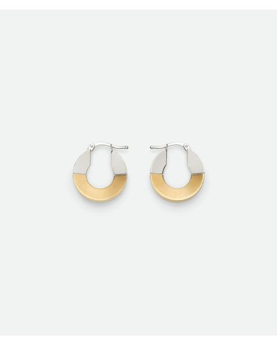 Bottega Veneta Joint Hoop Earrings - White