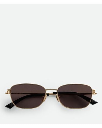 Bottega Veneta Split Rectangular Sunglasses - Brown