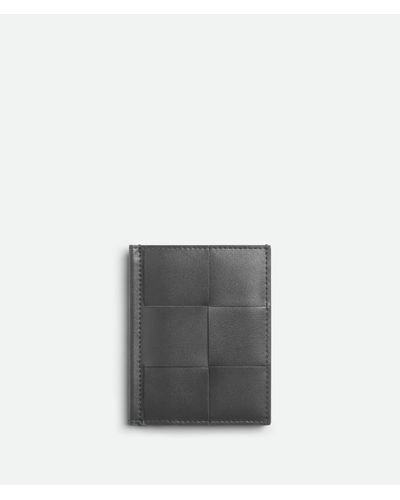 Bottega Veneta Cassette Slim Flap Card Case - Gray