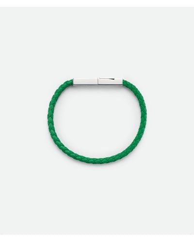 Bottega Veneta Bracelet En Cuir Braid - Vert