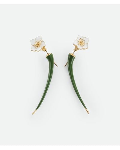 Bottega Veneta Flower Earrings - Marron