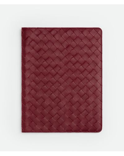 Bottega Veneta Maxi Intrecciato Notebook Cover - Red