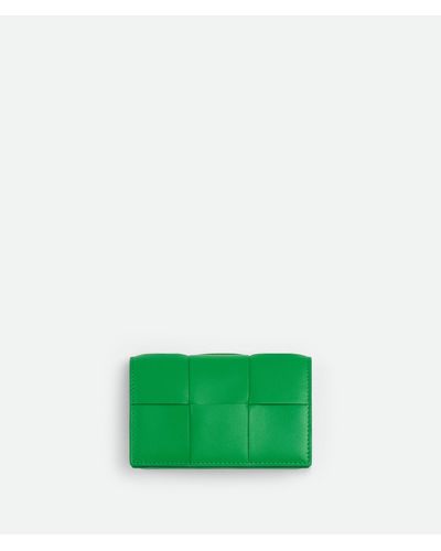 Bottega Veneta Cassette Business Card Case - Green
