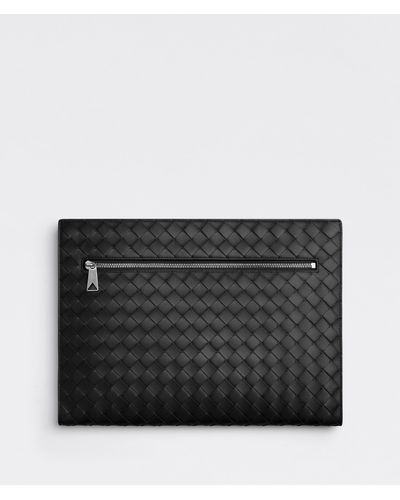 Bottega Veneta Porte-documents Intrecciato - Noir