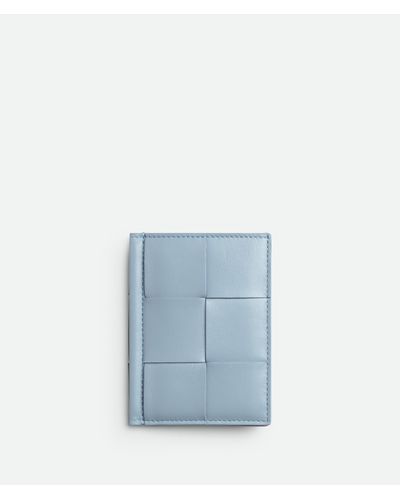 Bottega Veneta Cassette Slim Flap Card Case - Blue