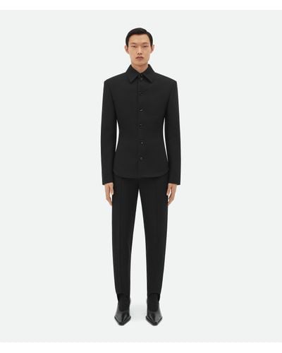 Bottega Veneta Structured Cotton Shirt Jacket - Black