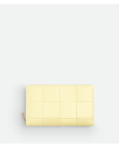Bottega Veneta Cassette Zip Around Wallet - Yellow