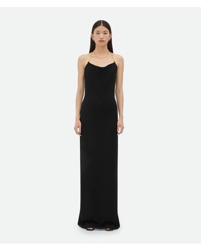 Bottega Veneta Viscose Long Dress With Chain Detail - Black