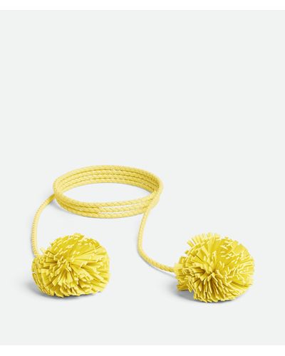 Bottega Veneta Pompom Coaxial Gürtel - Gelb