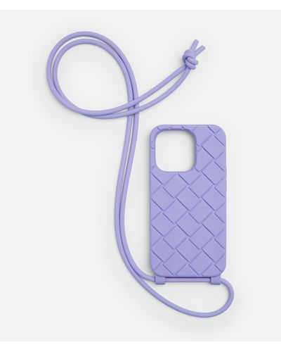 Bottega Veneta Iphone 14 Pro Case On Strap - Blue