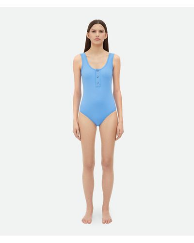 Bottega Veneta Nylon Swimsuit - Blue