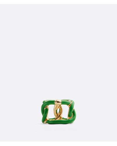 Bottega Veneta Intreccio Chain Ring - Green