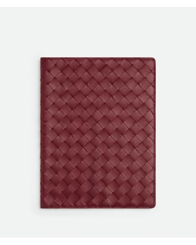Bottega Veneta Large Intrecciato Notebook Cover - Red