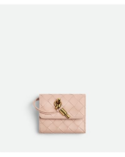 Bottega Veneta Andiamo Tri-fold Portemonnaie Mit Zip - Pink