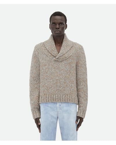 Bottega Veneta Alpaca Shawl Collar Jumper - Natural