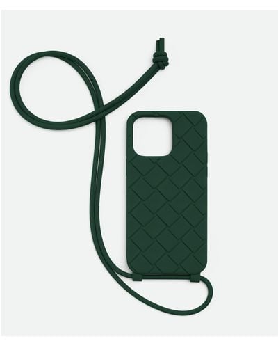 Bottega Veneta Iphone 14 Pro Max Case With Strap - Green