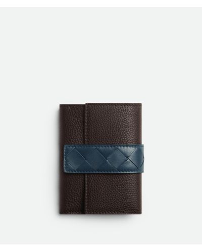 Bottega Veneta Tag Tri-Fold Zip Wallet - Black