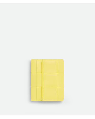 Bottega Veneta Cassette Tri-Fold Zip Wallet - Yellow