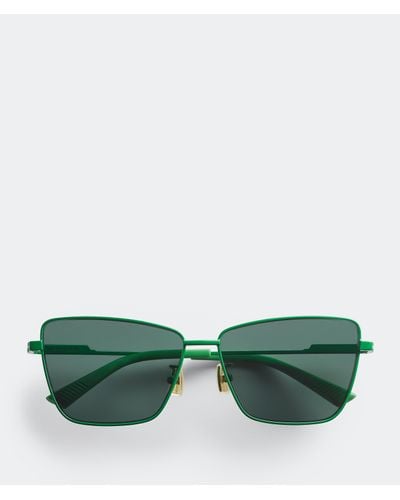 Bottega Veneta Classic Metal Square Sunglasses - Green