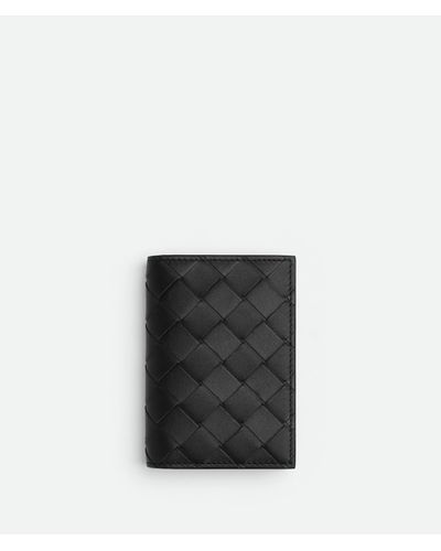 Bottega Veneta Étui Pour Cartes À Rabats Intrecciato - Noir