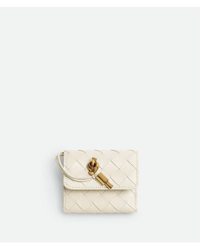 Bottega Veneta Andiamo Tri-Fold Zip Wallet - White