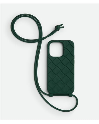 Bottega Veneta Iphone 14 Pro Case On Strap - Green