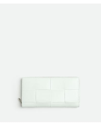 Bottega Veneta Cassette Zip Around Wallet - White