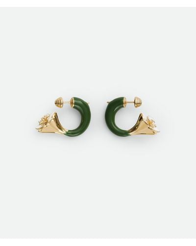 Bottega Veneta Flower Earrings - Vert