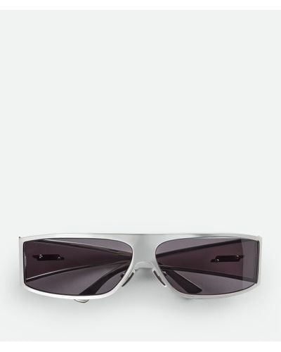 Bottega Veneta Bangle Wraparound Sunglasses - White