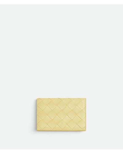 Bottega Veneta Intrecciato Business Card Case - Yellow