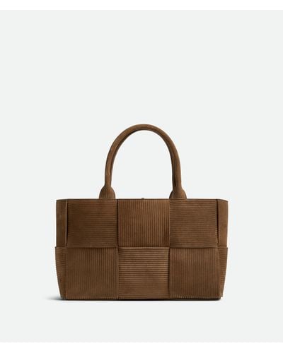 Bottega Veneta Kleine Arco Tote Henkeltasche - Braun