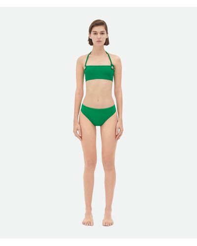 Bottega Veneta Drop Bikini Aus Stretch-nylon - Grün