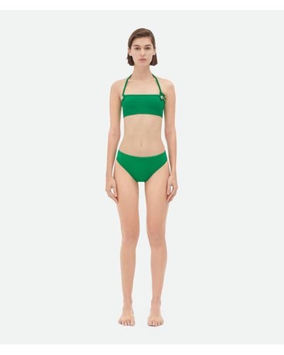 Bottega Veneta Drop Stretch Nylon Bikini - Green