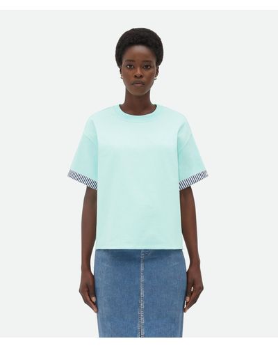 Bottega Veneta T-shirt En Coton À Rayures À Double Couche - Vert