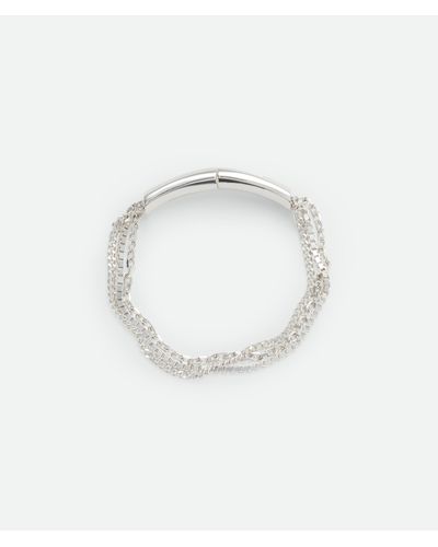 Bottega Veneta Detail Chain Armband - Weiß
