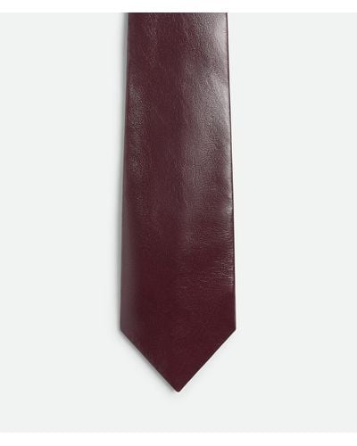 Bottega Veneta Shiny Leather Tie - Purple