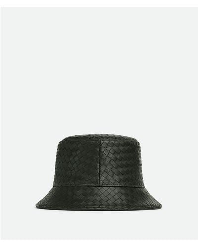 Bottega Veneta Intrecciato Bucket-hat Aus Leder - Grün