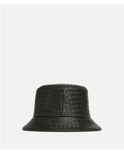 Bottega Veneta Intrecciato Leather Bucket Hat - Green