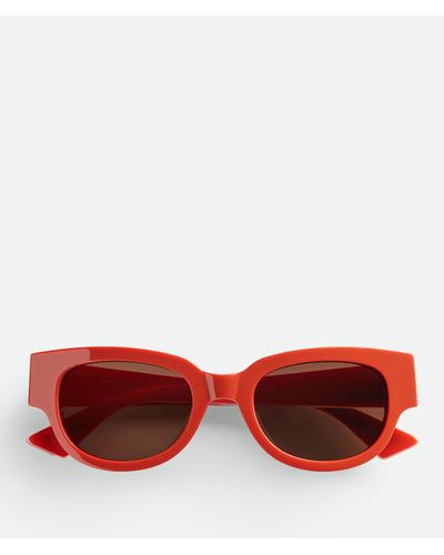 Bottega Veneta Tri-Fold Square Sunglasses - Red