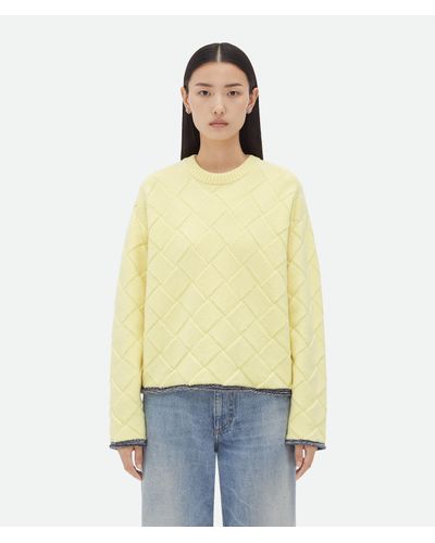 Bottega Veneta Intreccio Wool Sweater - Yellow