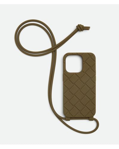 Bottega Veneta Iphone 14 Pro Case On Strap - White