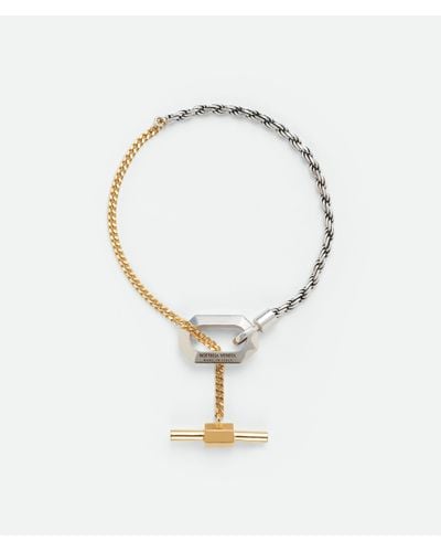 Bottega Veneta Facet Chain Bracelet - White