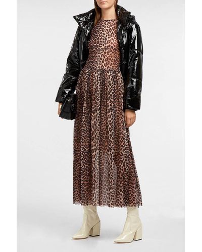 ganni tilden mesh leopard