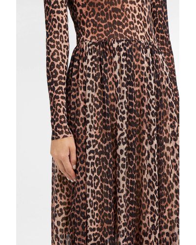 ganni tilden mesh leopard