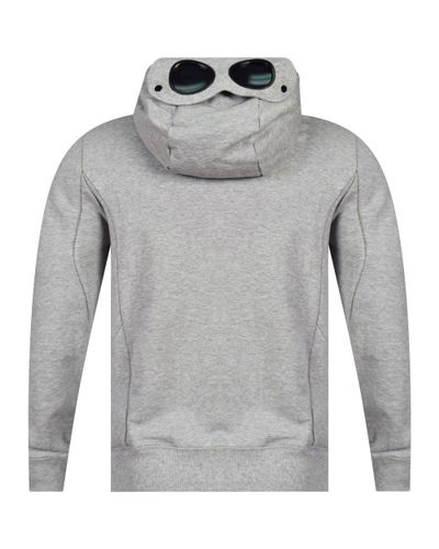 cp company grey goggle hoodie