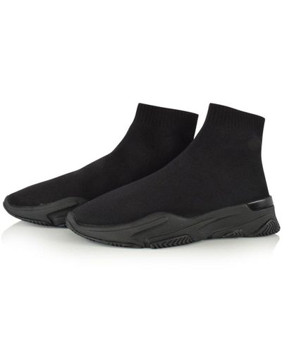 Black mallet sock trainers Clearance
