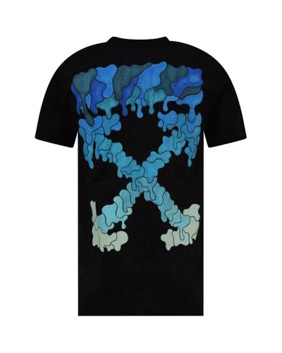 off white marker t shirt blue